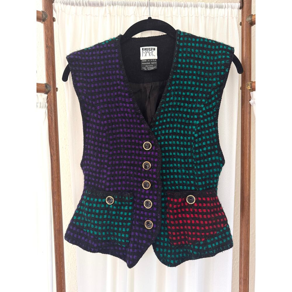 Vintage Rare Jeanne Marc Wool Sweater Vest